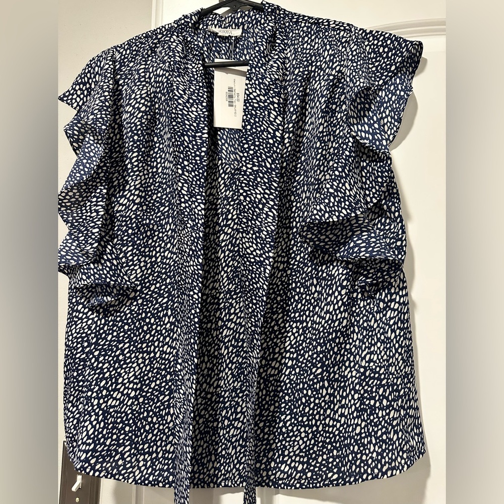Navy and White Patterned Too